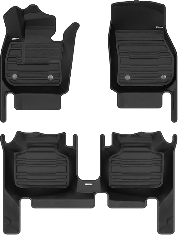 TuxMat - for BMW X1 2023-2027 Models - Custom Car Mats - Maximum Coverage, All Weather, Laser Measured - This Full Set Includes 1st and 2nd Rows