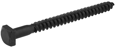 Rustic Square Head Lag Screws, Black Oxide Finish Lag Bolts, 1/4 x 3-Inch, (Pack of 50)
