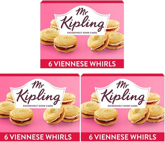 Viennese Whirls 3 Packs of 6 Mr Kiplings (3 Boxes of 6)