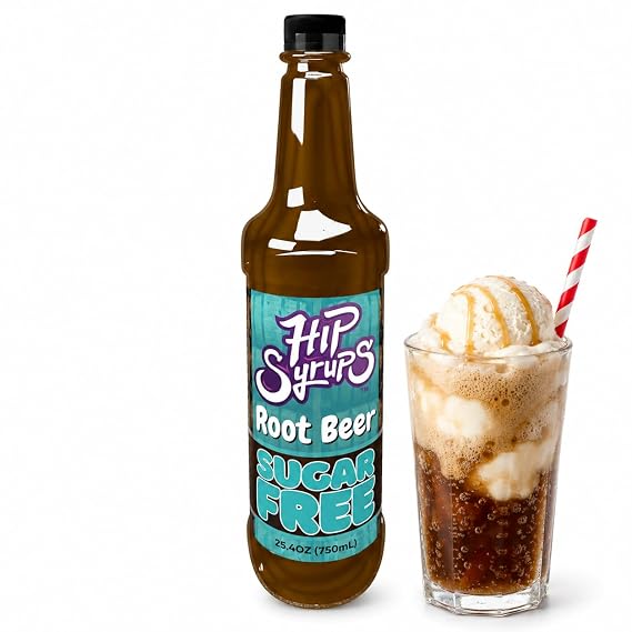 Hip Syrups Sugar Free Root Beer Syrup, 25.4 fl oz | Flavoring for Water, Tea, Soda & More | Keto Friendly, Zero Calorie