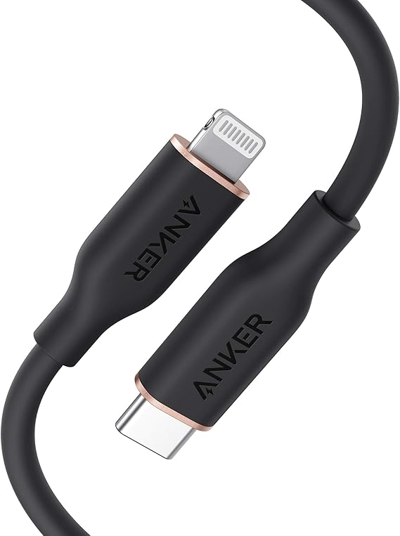 Anker PowerLine III Flow USB-C & Lightning Cable 3ft Midnight Black