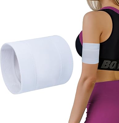 Upgraded Diabetes Insulin Arm Band for Freestyle Libre Omnipod Dexcom Sensor Covers Fixation Insulin Pod Monitoring Systems Armband White, XXL 14.2-15.7in