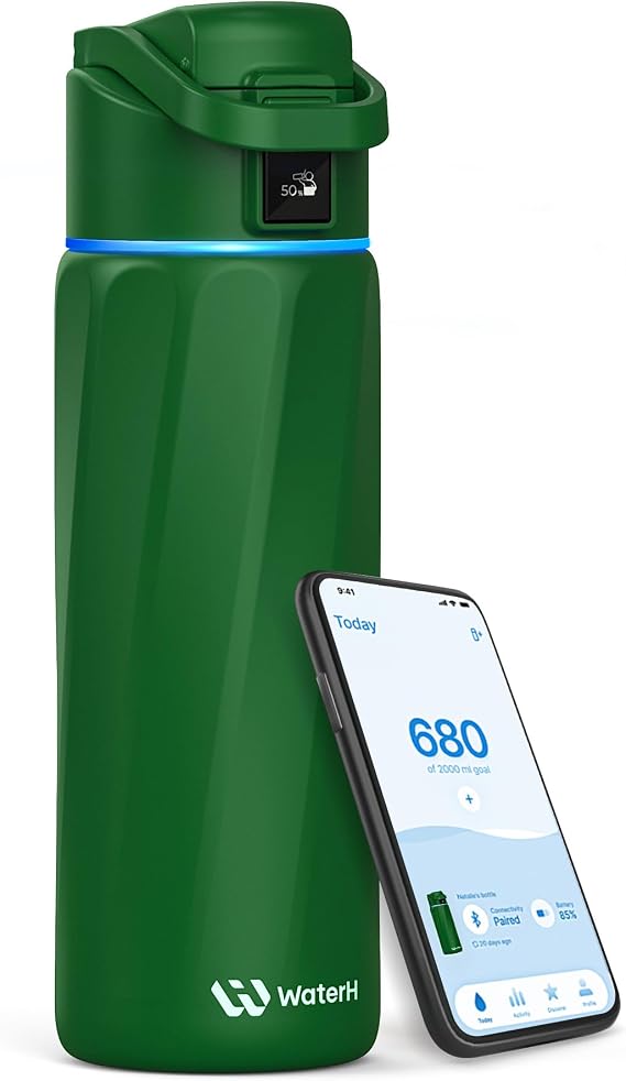 WaterH Boost Smart Water Bottle Tracker with Reminder to Drink Water, 710ml