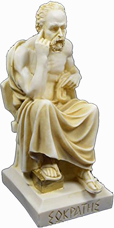 Estia Creations Ancient Greek Philosopher Socrates Statue Aged Sculpture