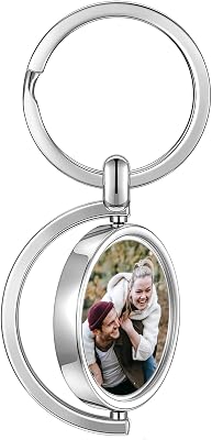 Personalized Master Custom Picture Keychain Personalized Color Photo Message Alloy Keyrings Memorial Gifts for Family Lover