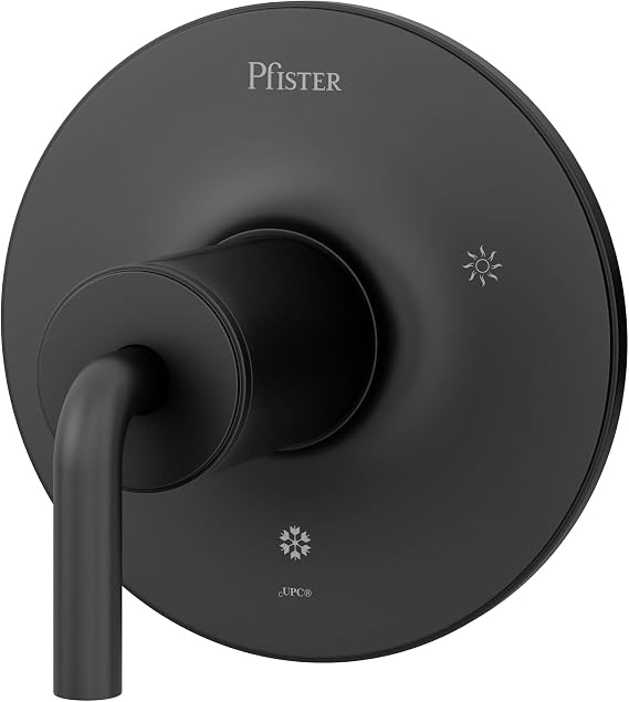 Price Pfister Pref, R89-1TNTB, Tenet Single Function Pressure Balanced Valve Trim Only With Single Lever Handle - Less Rough In, Matte Black