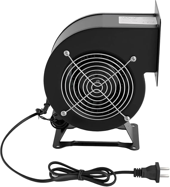 120W Centrifugal Blower, Centrifugal Blower Fan Centrifugal Air Mover with Sleeve Bearing, Round Ventilation Fan Outdoor Wood Furnace Boiler Carpet Dryer, 2600r/min, 350Pa, 110V /50HZ