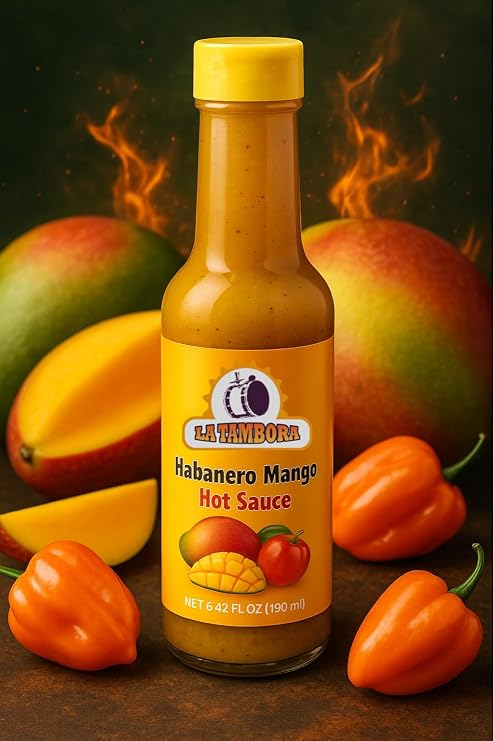 LA TAMBORA Mango Hot Sauce 6.42 FL OZ / 190 ml (1 Pack)