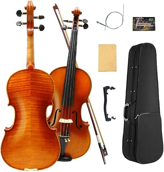 Yinfente Master 4/4 Violin Stradivari model Nice sound free case bow Flame maple Spruce wood Hand made paint