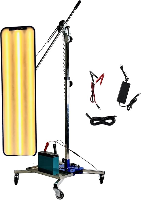 Professional PDR Paintless Dent Repair Leveling Lamp Stand, with a Freely Adjustable Shelf Light,Portable Storage (A)