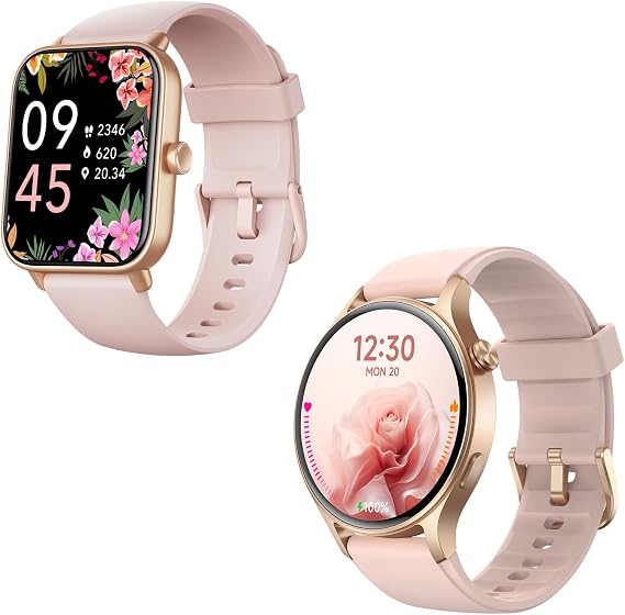 Fitpolo Smartwatches (Pink with Rose Gold)