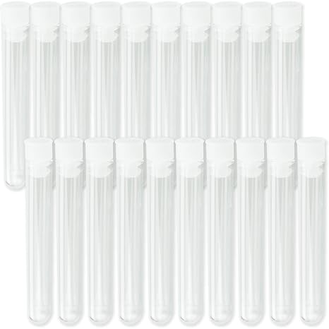 60PCS Plastic Test Tubes Clear Plastic Test Tubes With Cork Empty Test Tubes With Caps For Diy Craft Spices Liquid Candy Seeds