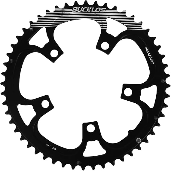 BUCKLOS 110BCD Road Bike Double Chainrings Aluminum 5 Bolts with Pin