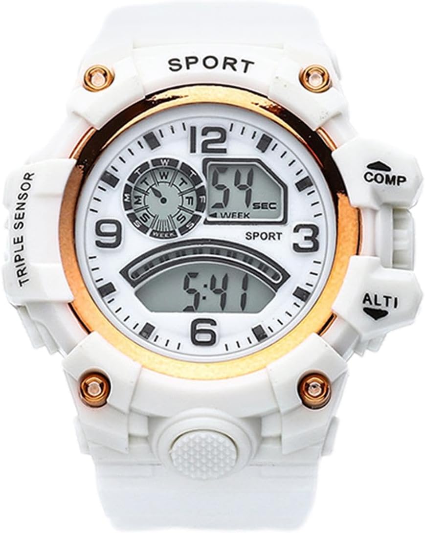 Mens Watch - Youth Watch | Big Face 3D Waterproof Electronic Multifunction Watch | LED Cold Big Face Alarm Stopwatch | Tactical Outdoor Watch for Men & Women