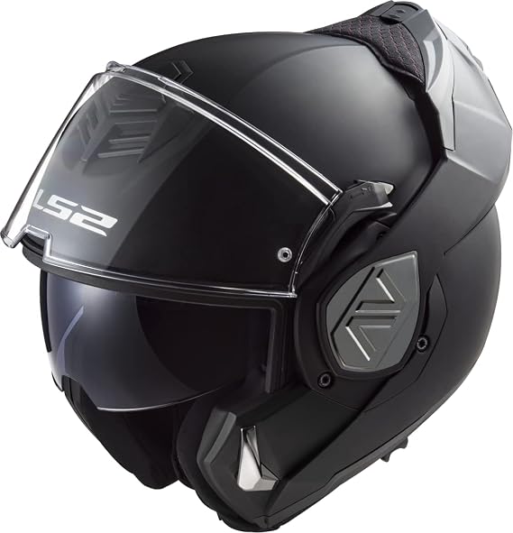 LS2 Klapphelme motorrad ADVANT solid black mat L