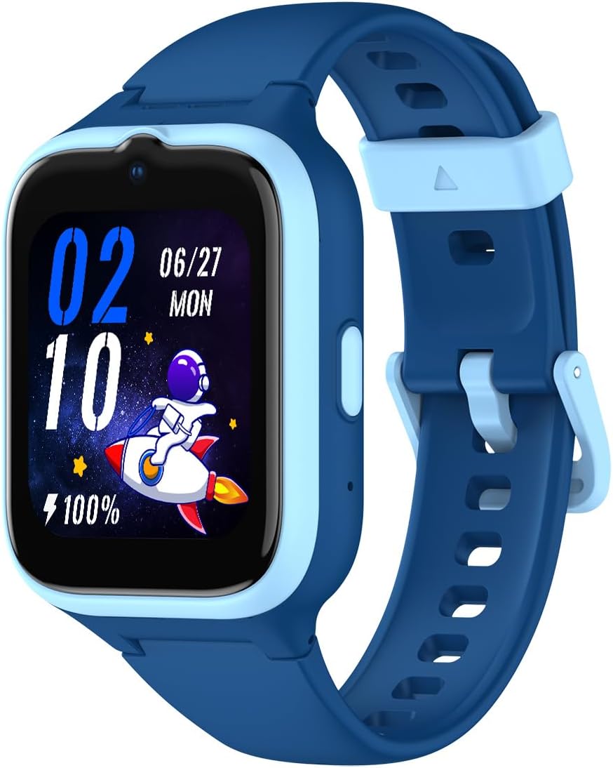 Buff Kids Watch Play Smart Kids Watch with 4.5G Sim Card GPS Location Tracking Video Call Blue