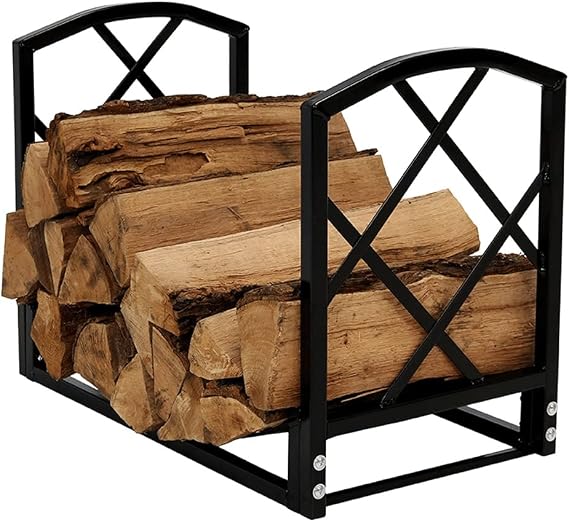Log Store Firewood Rack Indoor Wrought Iron Storage Bracket Rust Free Wood for Fireplace Tools,Firewood Rack