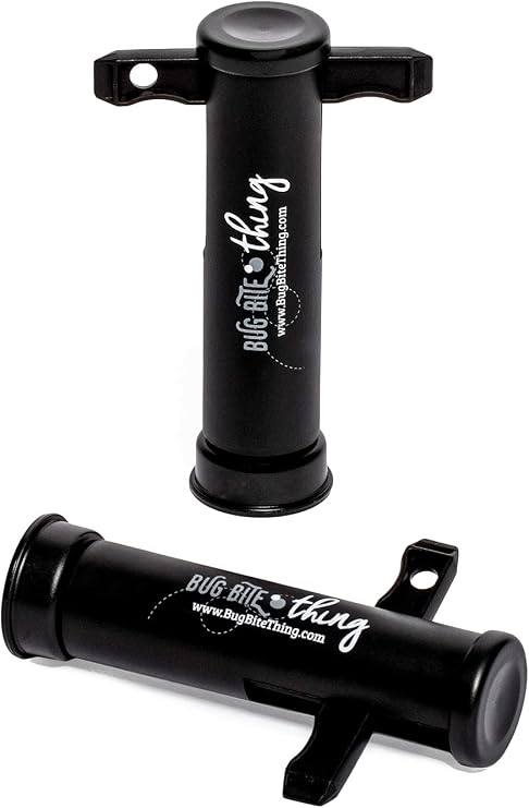 BUG BITE THING Suction Tool, Poison Remover - Bug Bites and Bee/Wasp Stings, Natural Insect Bite Relief- Black/2 Pack