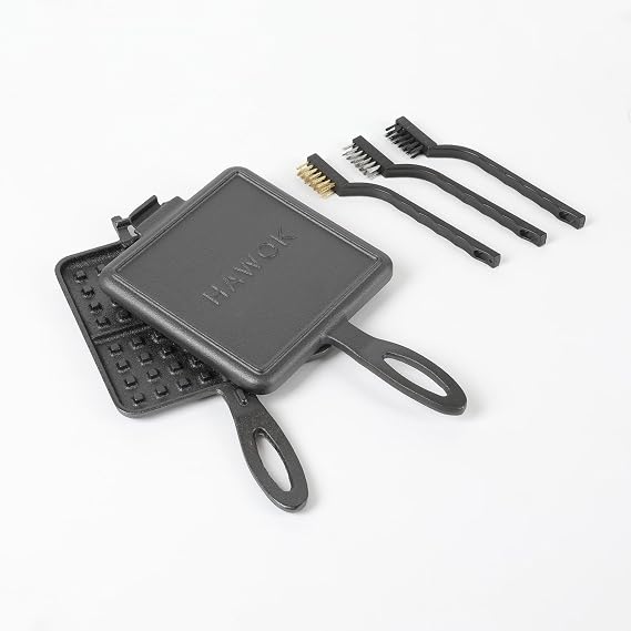 HAWOK Cast Iron Square Waffle Maker