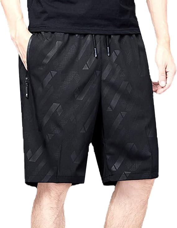 Ymosrh Men's Gym Shorts Casual Lightweight Drawstring Summer Beach Short Pants, M-7XL