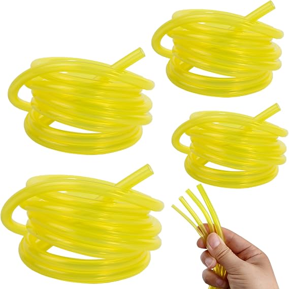 4 Sizes Premium Petrol Fuel Line, Each 5 Feet Long Hose for Poulan, Craftman, Chainsaw, String Trimmer and Blower, Fuel Line Hose Kit