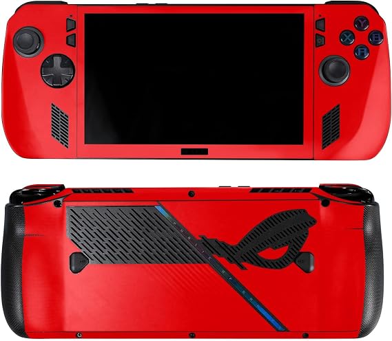 Skin Compatible with Asus ROG Ally X - Solid Red - Premium 3M Vinyl Protective Wrap Decal Cover - Easy to Apply | Crafted in The USA by MightySkins