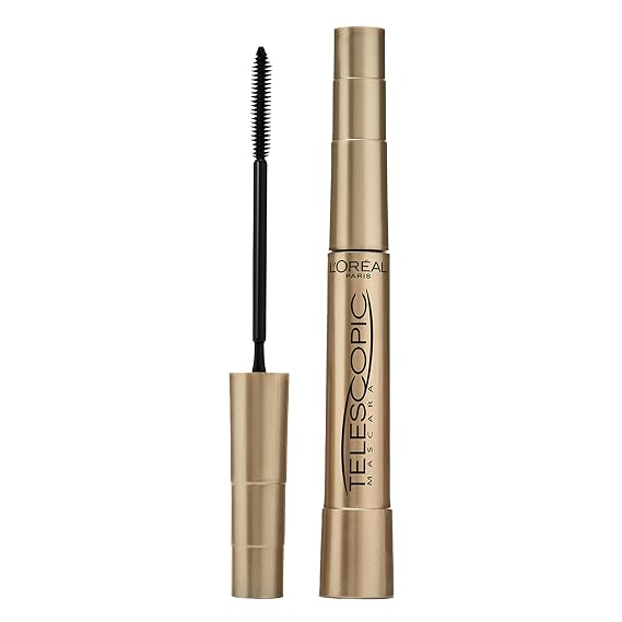 LOreal Paris Makeup Original Telescopic Mascara, Separating Mascara Volume and Length Formula, Washable, Black, 0.27 Fl Oz., 1 Count