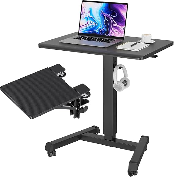 BONTEC Mobile Standing Desk and Extender Tray