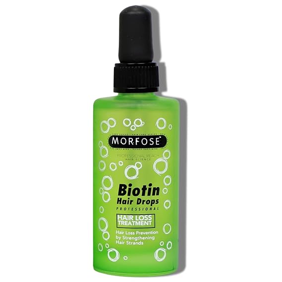Morfose Biotin Hair Drop - Nourishing Hair Care Solution for Promoting Growth, Strengthening, and Improving Texture - Suitable for All Hair Types, 3.38 Fl Oz