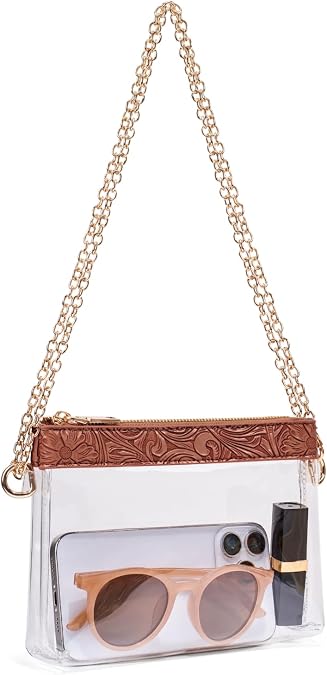 Unilily Clear Bag for Stadium Events, Clear Purse, Crossbody Bag for Women