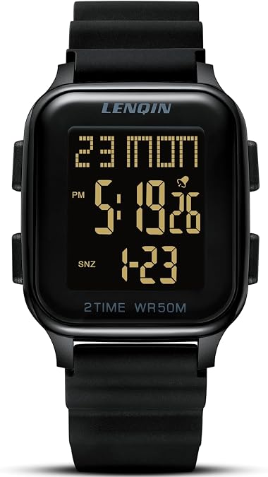 LN LENQIN Mens Digital Watch Sports Waterproof Digital Watches Men