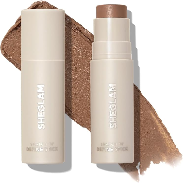 SHEGLAM Snatch 'n' Define Cream Contour Stick Long Lasting Highly Pigmented Sweat Proof Face Bronzer Makeup - Soft Tan