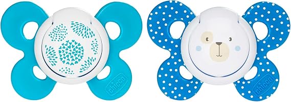 Chicco Physio Comfort Silicone Pacifier (Asorti, 6-16 Months, 2-Piece)