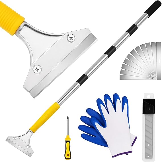 DIYSELF Scraper Tool 5.4 ft (65 in), Adjustable Floor Scraper