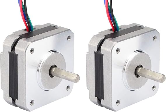 2X 4-Lead Nema 17 Stepper Motor 20Mm 1A 13Ncm(18.4Oz.in) 42 Motor Nema17 Stepper for DIY 3D Printer CNC