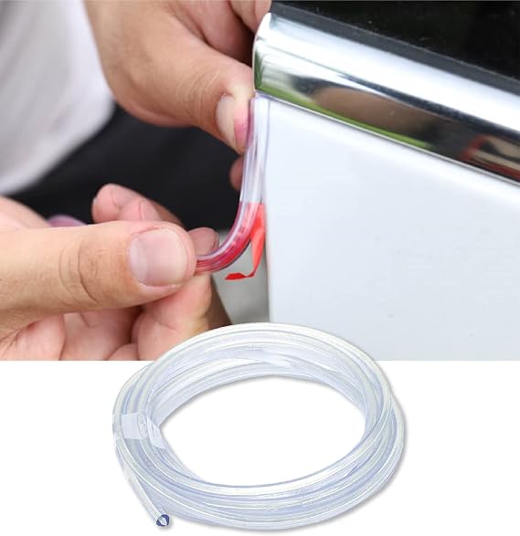 Car Door Edge Guards, 16Ft Car Door Protector Trim Rubber Door Seal Protector U Shape Trim Molding Protection Strip for Most Car (Clear)