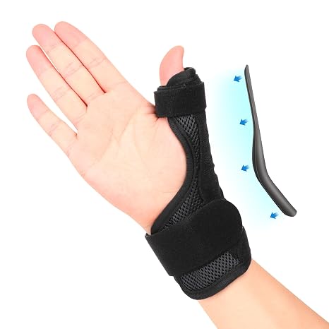 Cozyhealth Thumb Brace for Men and Women, CMC Joint Thumb Spica Splint for Pain Relief, Tendonitis, Thumb Wrist Stabilization Support for Right or Left Hand (Black)