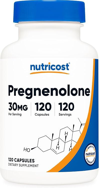Nutricost Pregnenolone 30mg, 120 Capsules, Gluten-Free, Vegan Capsules