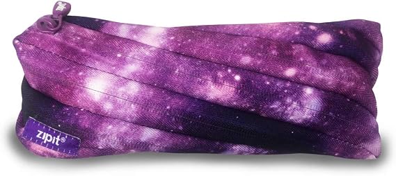 ZIPIT Galaxy Pencil Case for Girls, Aesthetic Pouch for School, Purple