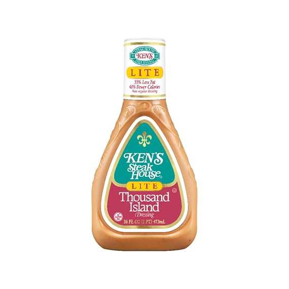 Ken's Steak House Lite Thousand Islands Dressing 16oz Bottle