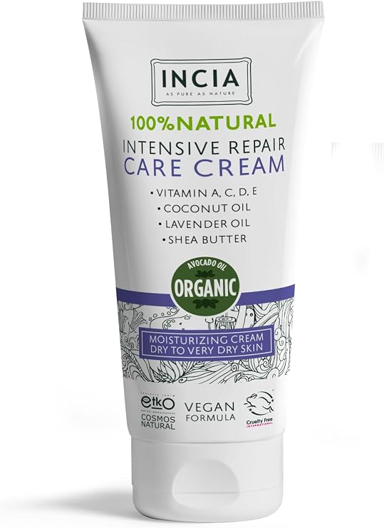 INCIA 100% Natural Repair Care Cream Intensive Moisturizing Skin Care Lavender Avocado Shea Vegan 50 ml