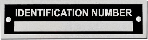 Aluminum Identification/Serial Number Plate Blank