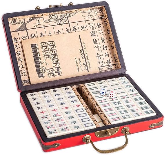 Chinese Mahjong Set Full Size 144 Tiles (Mahjongg, Mah-Jongg, Mah Jongg set, Majiang) (M)