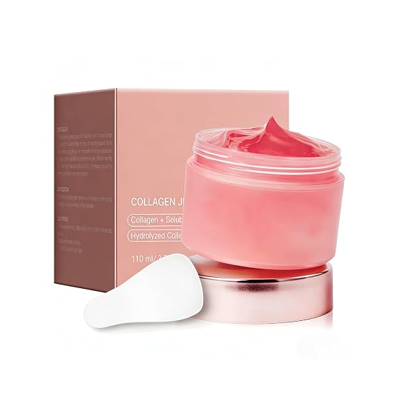 Collagen Jelly Cream,Hydrating Skin Treatment Firming,Niacinamide & Hydrolyzed Collagen,Anti Aging Moisturizer,Wrinkle for Youthful Glow,Nourishing Infused Gel Cream for All Skin Types
