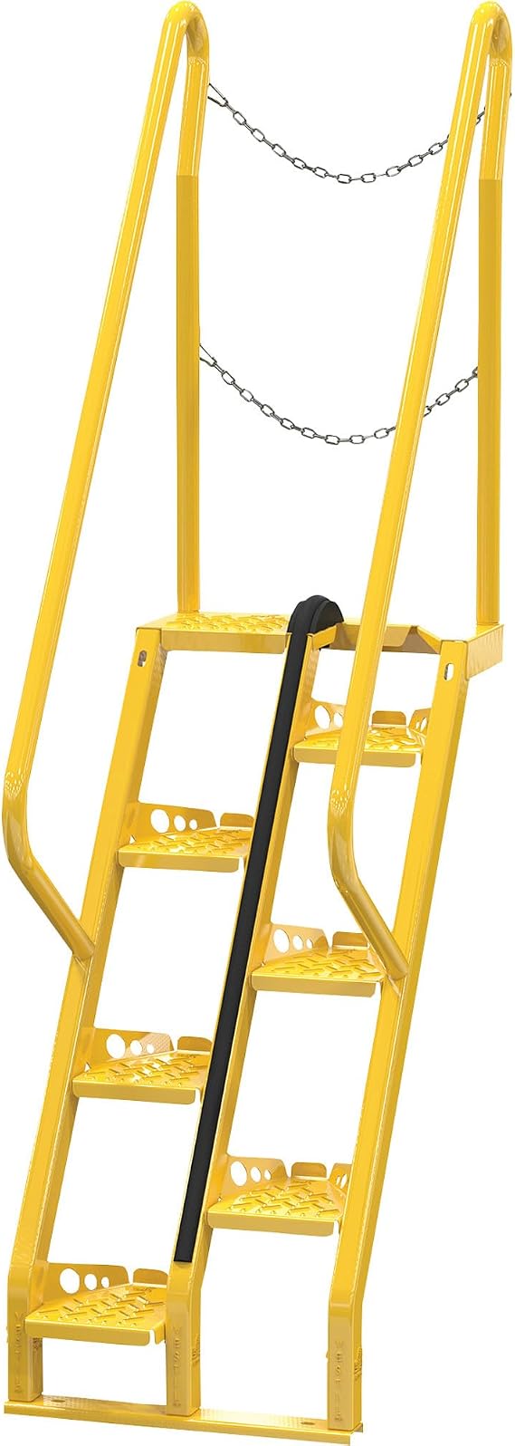 Vestil Alternating-Tread Stairs - 7 Steps, 56 Step Angle, Model Number ATS-4-56