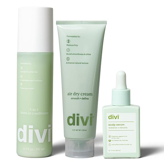Divi Air Dry Bundle | Scalp Serum, Air Dry Cream & Leave-In Conditioner