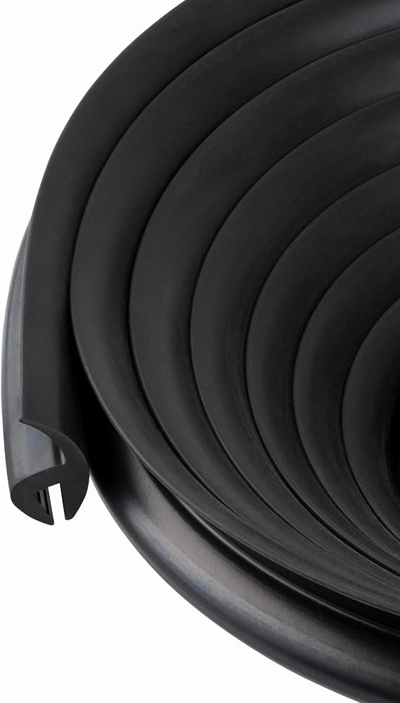 Seal Rubber Universal Windshield Rubber Molding (5 Feet, Black, EPDM)