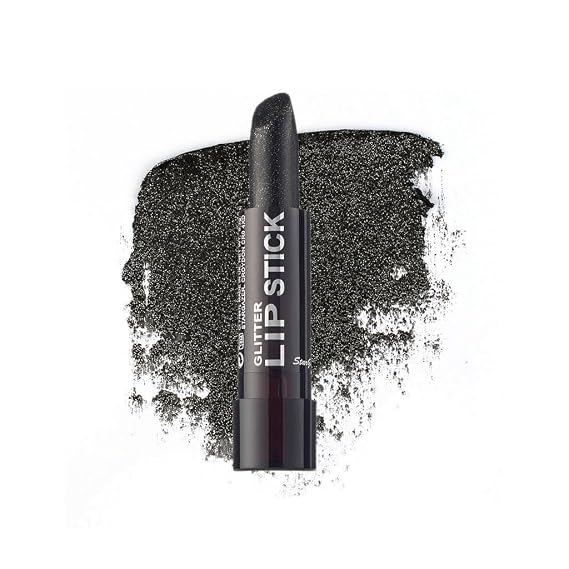 Stargazer Glitter Lipstick Black