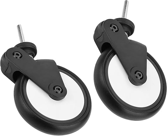 2PCS Strollers Rubber Front Wheels, 13cm Pram Wheels, 360-Degree Rotation, Shock Absorption, Carriage Spare Accessories Replacement for Yoyo Babyzen, for Yoya, for Vovo Pushchairs