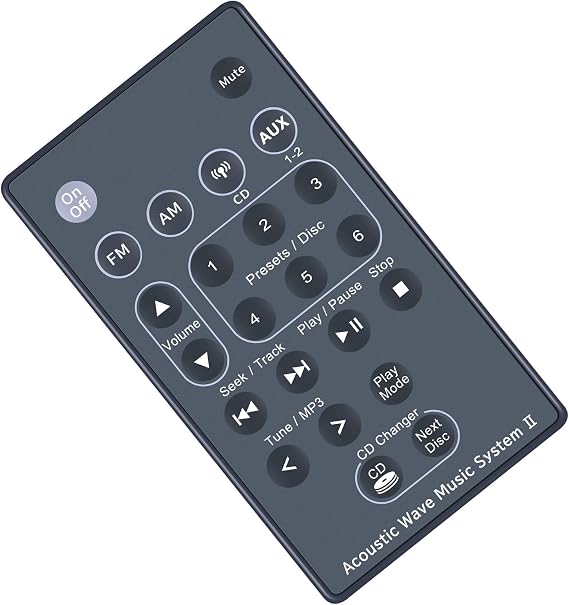 Replacement Remote Control for Bose Acoustic Wave Music System II AWRCCI